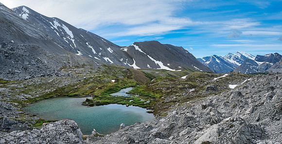 Tarns along the way into Bellow Peak.