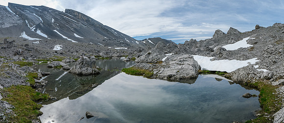 Tarns along the way into Bellow Peak.