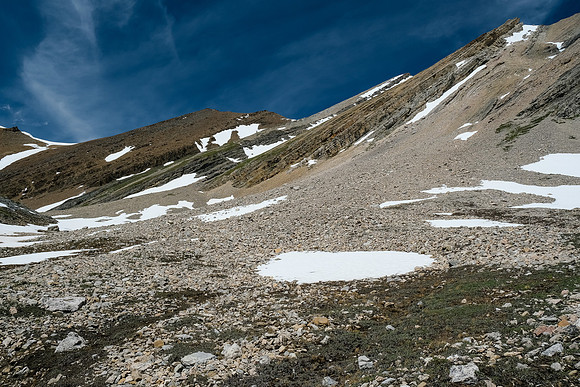 Hiking towards Howl Peak.