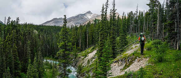 Hiking up McConnell Creek.