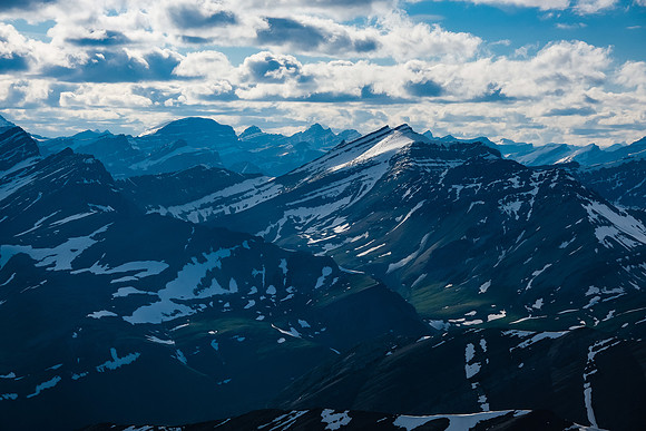 Harris, Augusta and Recondite behind Smoky Peak.