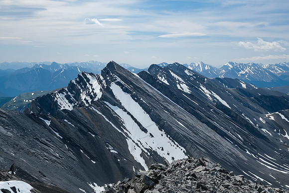 Views to Boar Station over some 3000m + unnamed peaks.