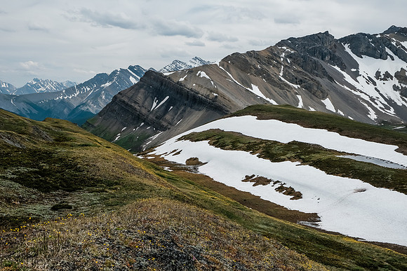 Hiking back to our bivy across the gorgeous McConnell meadows.