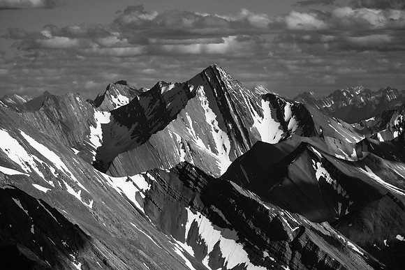 A striking unnamed peak north of Cuthead.