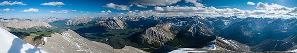 Views east (L), south (C) and north (R) include McConnell and Cataract.