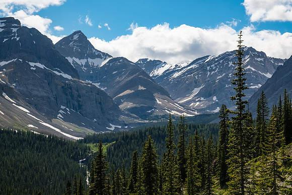 Ascending the west drainage of Boar Station, looking back to our bivy valley and Bleat Peak.