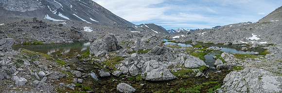 Tarns along the way into Bellow Peak.
