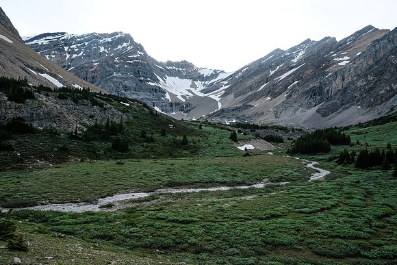 Exploring our bivy valley.