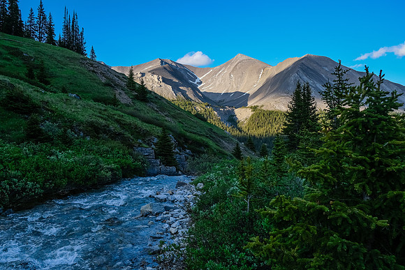 Ascending to our bivy, views back to Boar Station.