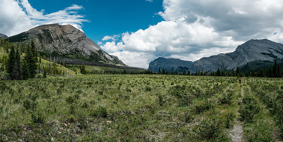 Hiking back along the Cascade fire road trail to Tinda.