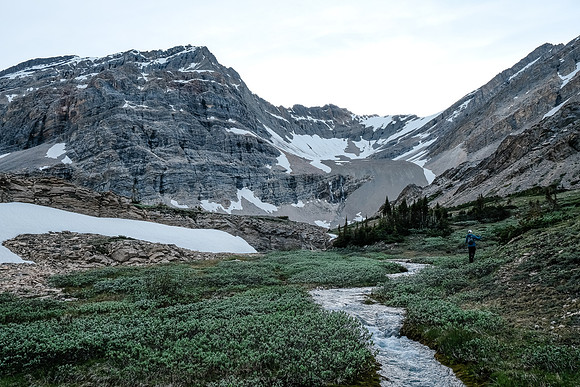 Exploring our bivy valley.