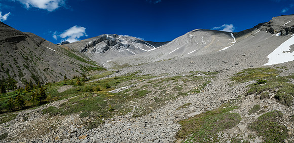 Ascending the west drainage of Boar Station.