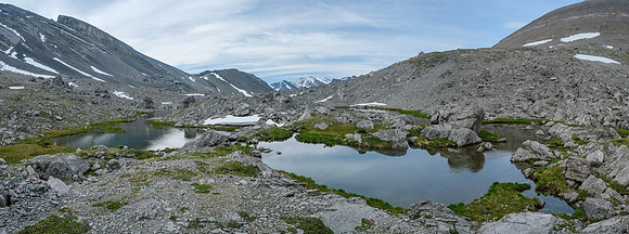 Tarns along the way into Bellow Peak.