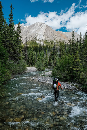 Crossing Divide Creek.