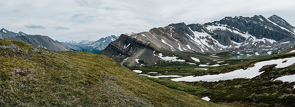 Hiking back to our bivy across the gorgeous McConnell meadows.