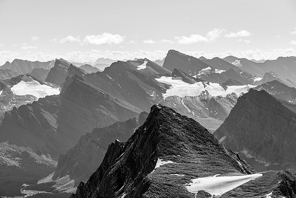 McConnell (L), Deluc, Little and Big Cataract Peak.