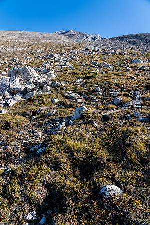 Ascending the lower SW ridge of Clearwater Mountain. This mountain is huge!