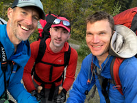 The crew arrives back at the Mosquito Creek trailhead - still alive! ;)