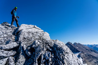 Cornelius at the summit of Clearwater Mountain.