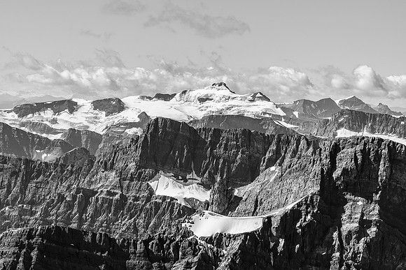 Mount Balfour towers over Watermelon Peak.