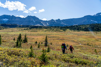 Crossing the Siffleur River valley on route to the Quartzite col.