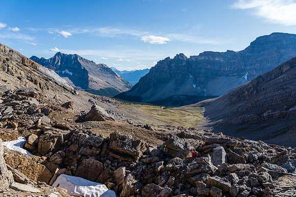 Descending to Mosquito Creek (C) from Quartzite Col.