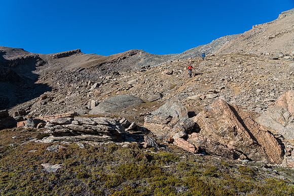 Looking back up to the col.