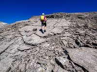 Ascending the WSW slopes of Forgotten Peak.