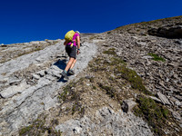 Ascending the WSW slopes of Forgotten Peak.