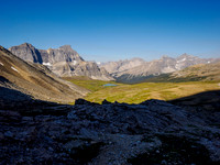 Hiking the trail to North Molar Pass.