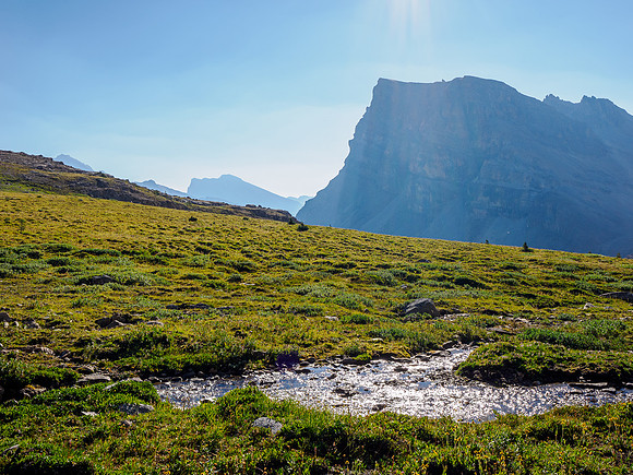 Hiking between NMP and Fish Lakes. Minnow Peak visible.