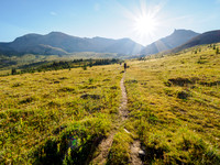 Hiking the trail to North Molar Pass.