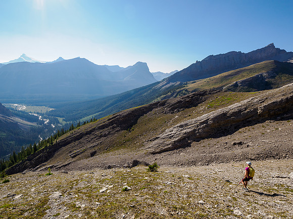 Descending WSW slopes of Forgotten Peak to Fossil Creek.