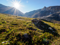 Hiking the trail to North Molar Pass.