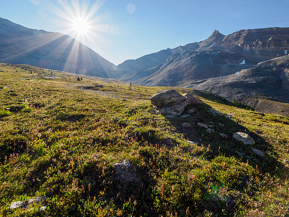 Hiking the trail to North Molar Pass.