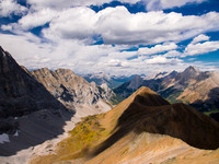 Looking down Little Highwood Pass.