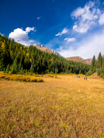 A very popular hike, this is starting down the trail near the parking lot at Highwood Pass.
