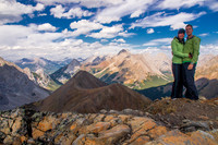 Hanneke and Vern on the summit of Pocaterra Ridge.