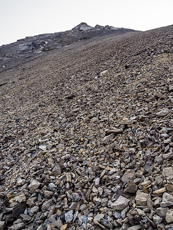 Still a ways to go - and the summit block doesn't look that easy from here yet either.