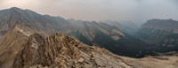 Views to the south include Lychnis and tantalizing views towards the Bonnet Icefield at center left.