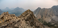 Looking back along the scree sidewalk - I can't believe how lucky this feature was! Baker Lake visible at distant left.