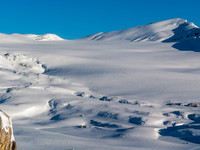 The Vulture Glacier. Spot the people at lower right.
