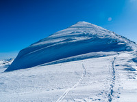 Looking back at the ascent slopes of Lilliput.