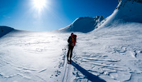 Approaching the Balfour high col.