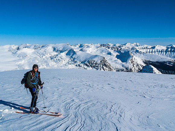 Approaching the Balfour high col.