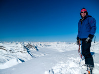 TJ on the summit of Mount Balfour.