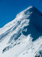 The couple from Revelstoke are barely visible on the massive ridge (right near the top).