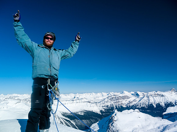 Ben on the summit of Mount Balfour.