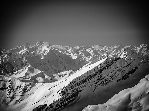 Looking over Arete Peak deep into British Columbia.
