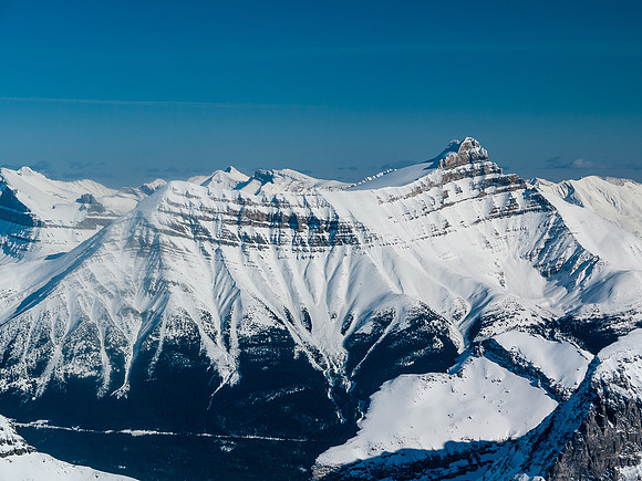 Mount Hector was another great summit with TJ, Little Hector on the left.